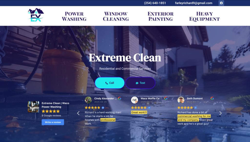 Power Washing Website